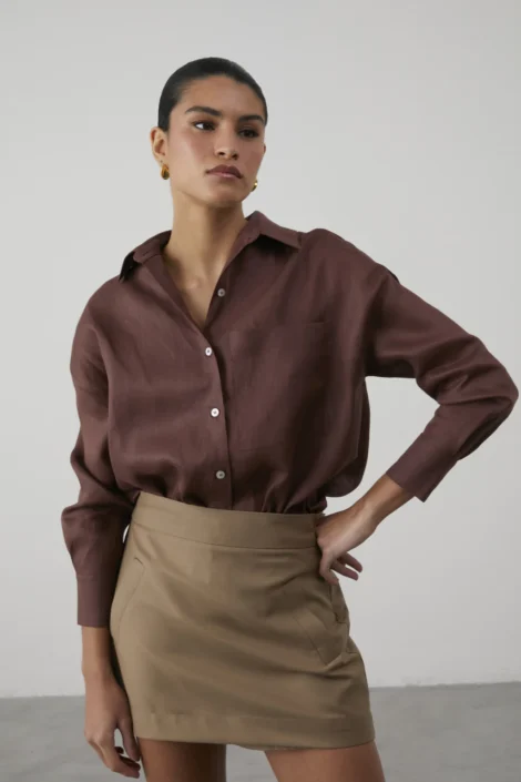 Camisa-Chloe marrom